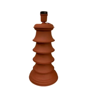 Base Abajur em Metal Terracota