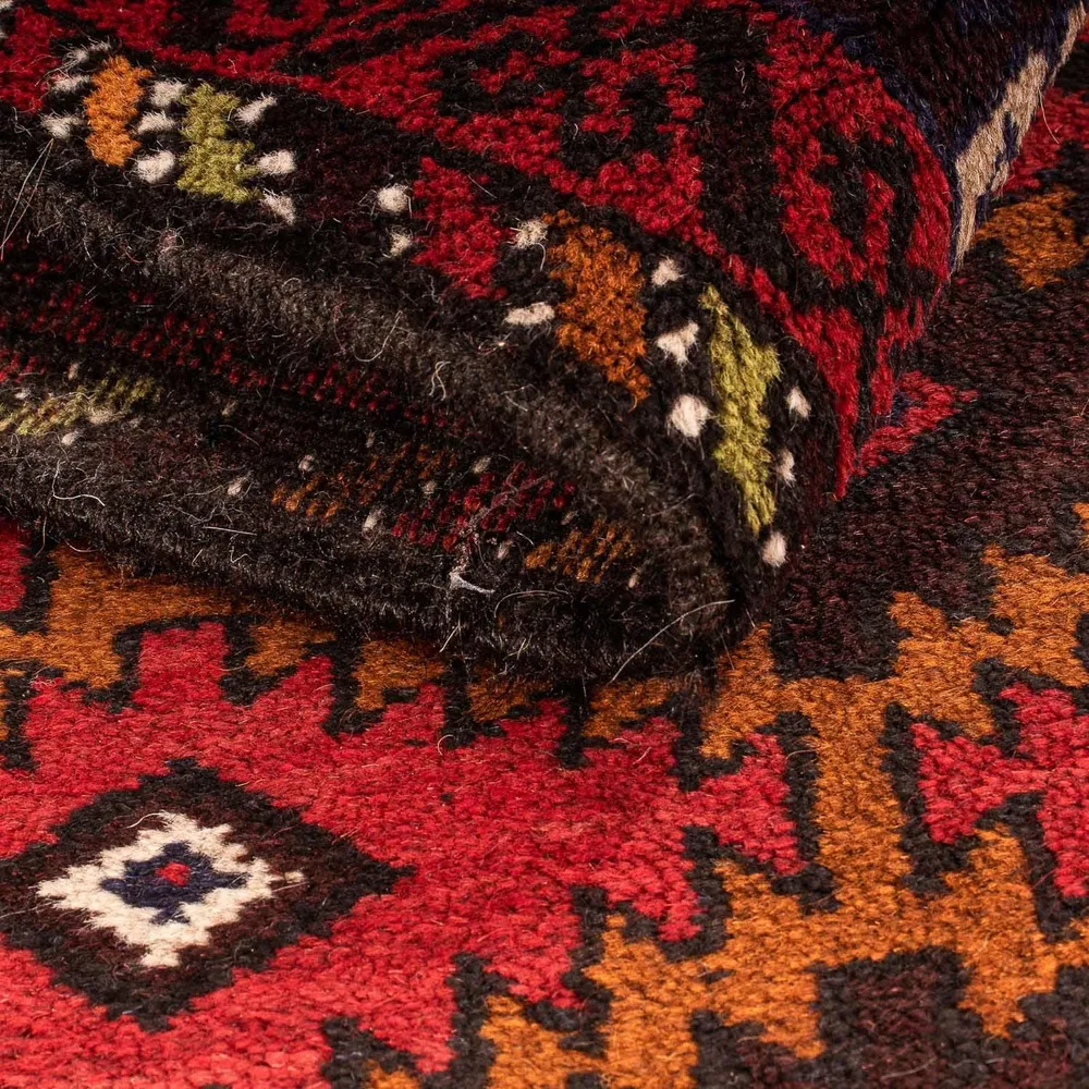 Belutsch Teppich 125 x 80 cm - dunkelrot