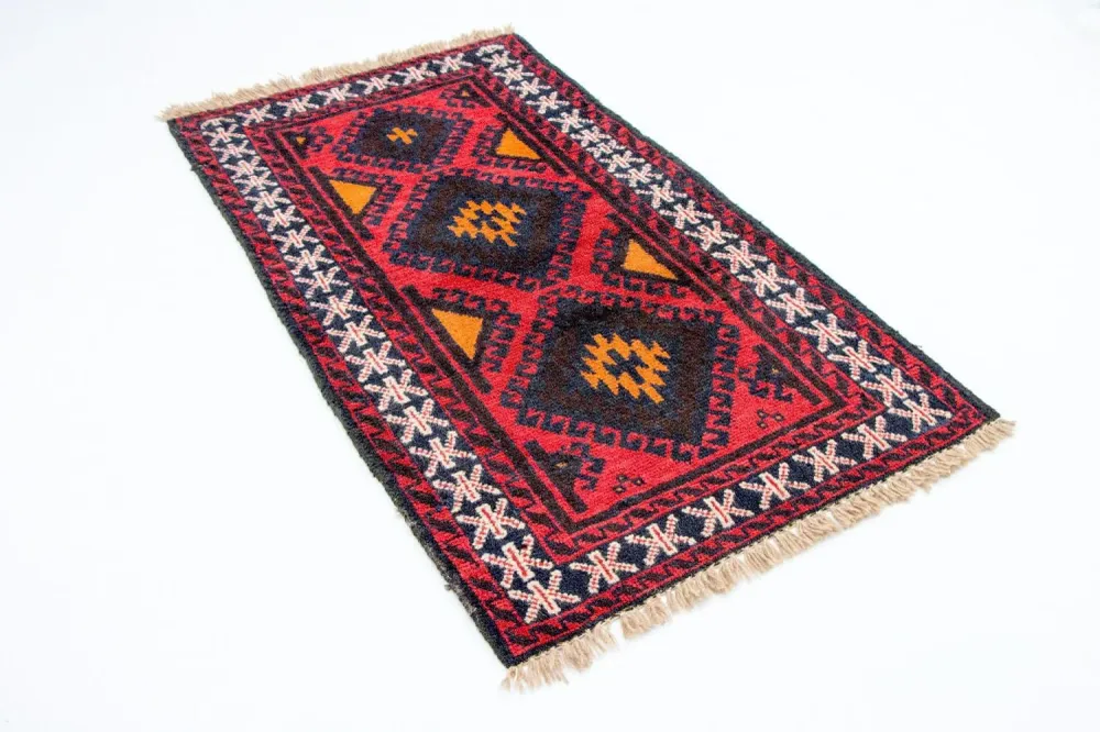 Belutsch Teppich 136 x 76 cm - rot