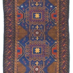 Belutsch Teppich 137 x 81 cm - blau