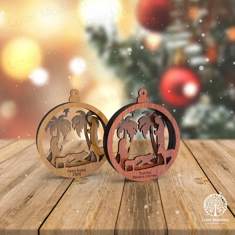 Bola de Natal Personalizada 3D com nome