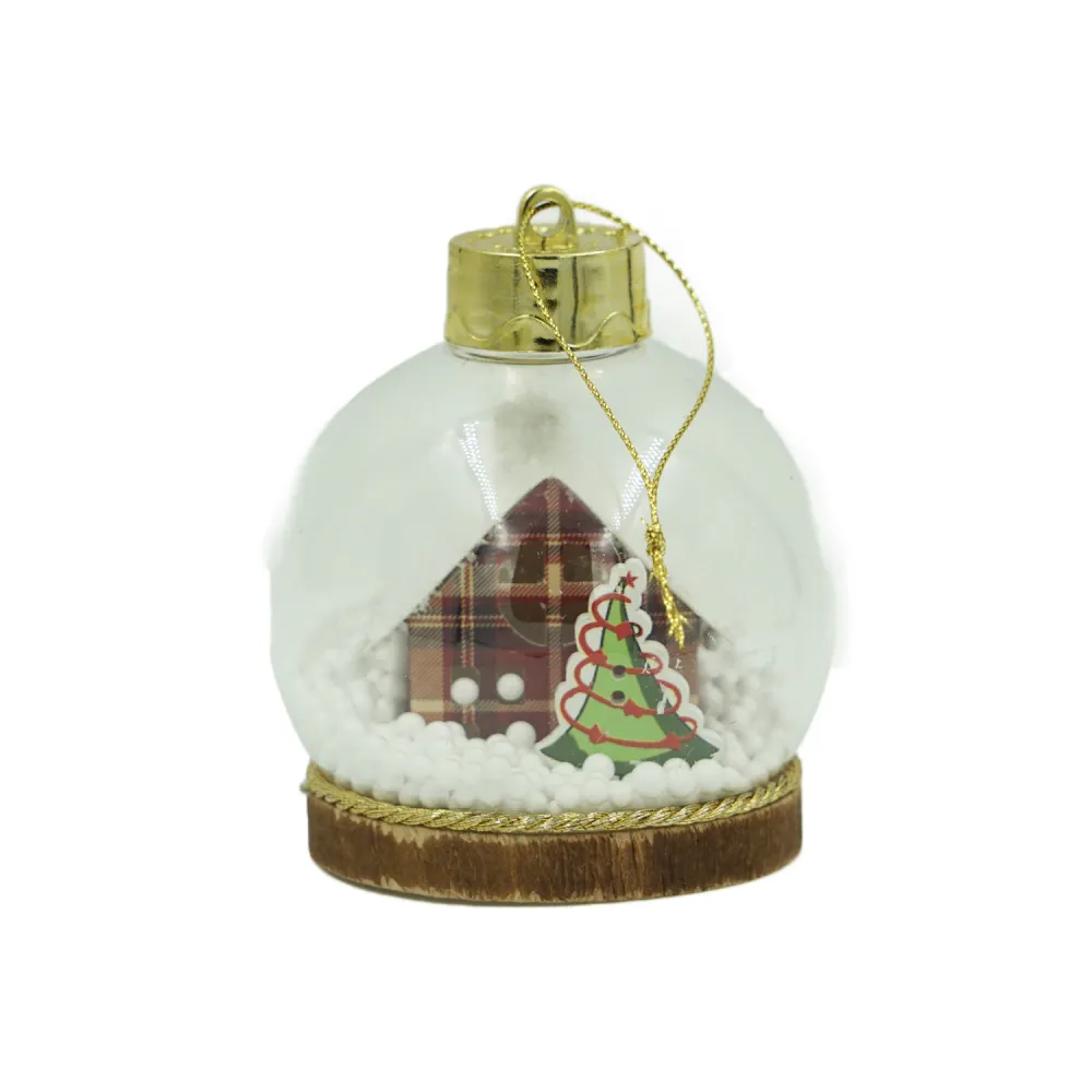 Bola Natalina Casinha 8cm