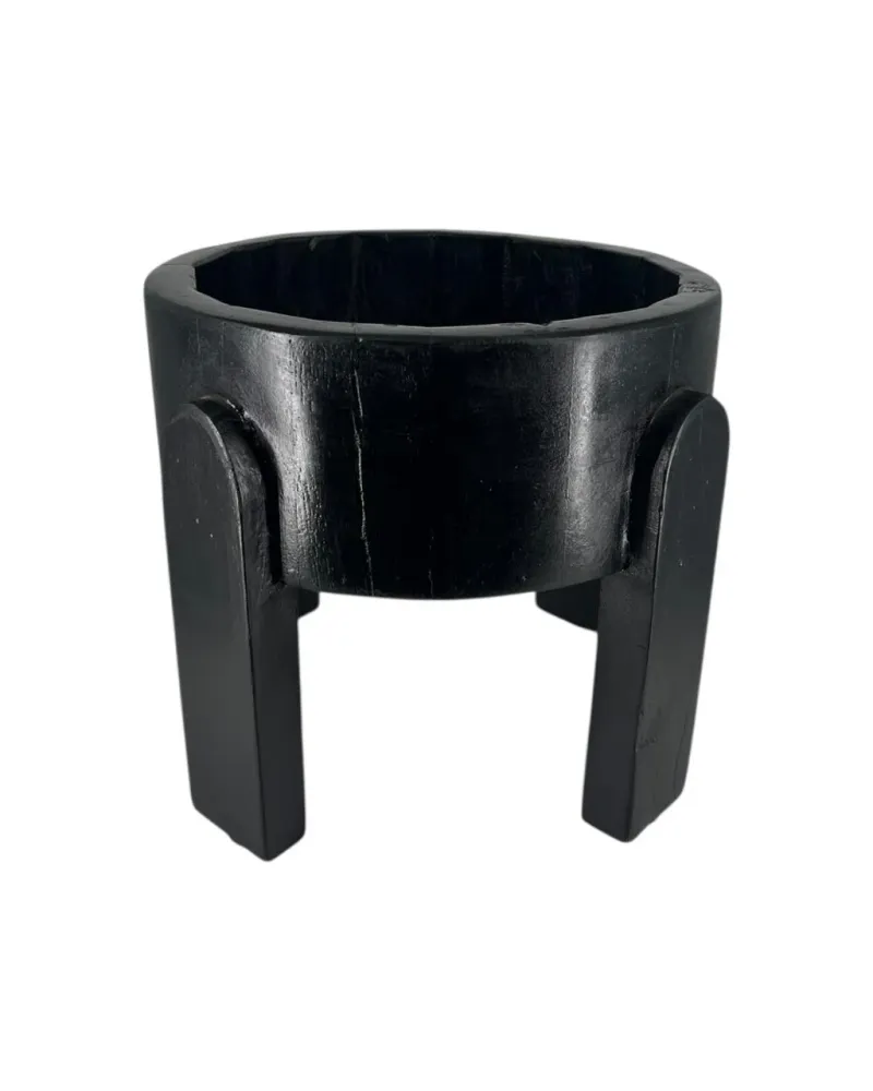 Cachepot c/ Pé Laca Black P
