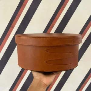 Caixa Decorativa em Couro Oval M
