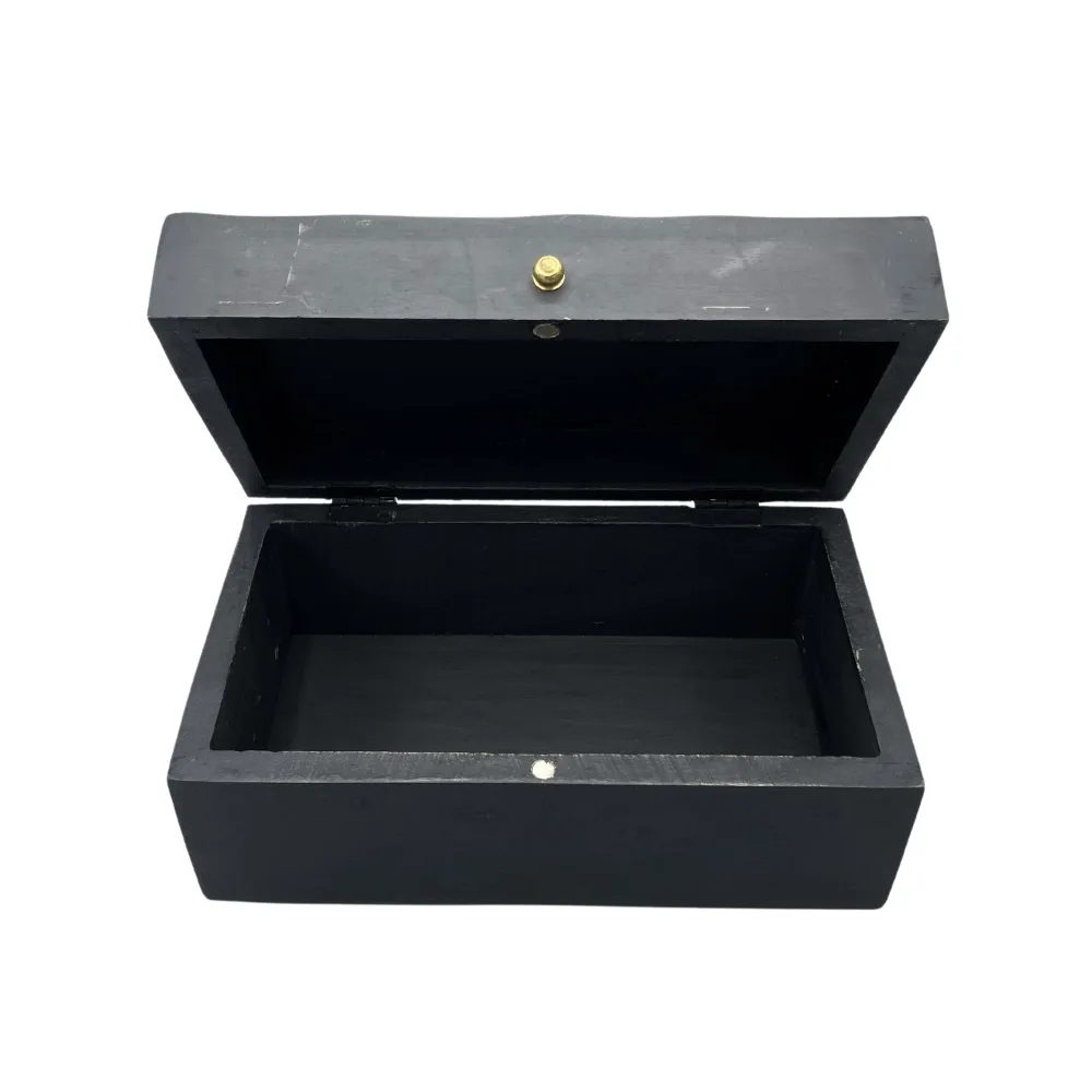 Caixa Multiusos 22x12x10cm Preto com Redemoinhos