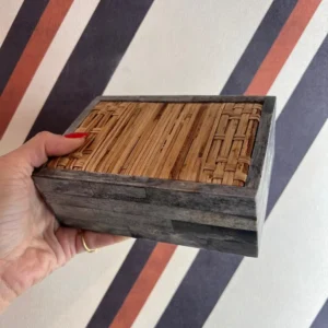 Caixa Osso e Rattan