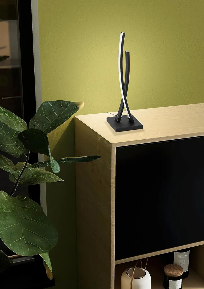 Candeeiro de mesa LED Roupão de mesa, candeeiro de cabeceira minimalista, candeeiro de mesa de metal preto e plástico em b...