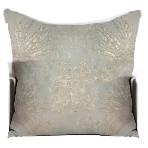 Capa de Almofada com Folhas Elegantes Bege