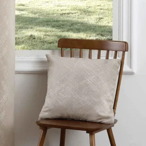 Capa de Almofada Jacquard com Bordado Bege 45*45cm