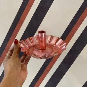 Castiçal Laminado Rosa G