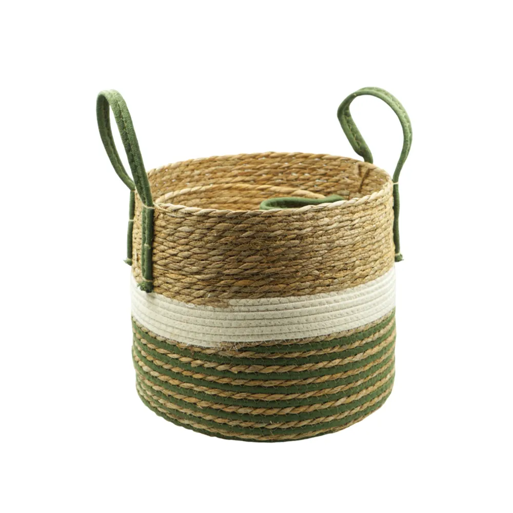 Cestas de Corda de Verde Palha 3 Peças