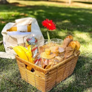 Cesto 33cm Por 25cm Rattan Sintético Retangular Claro