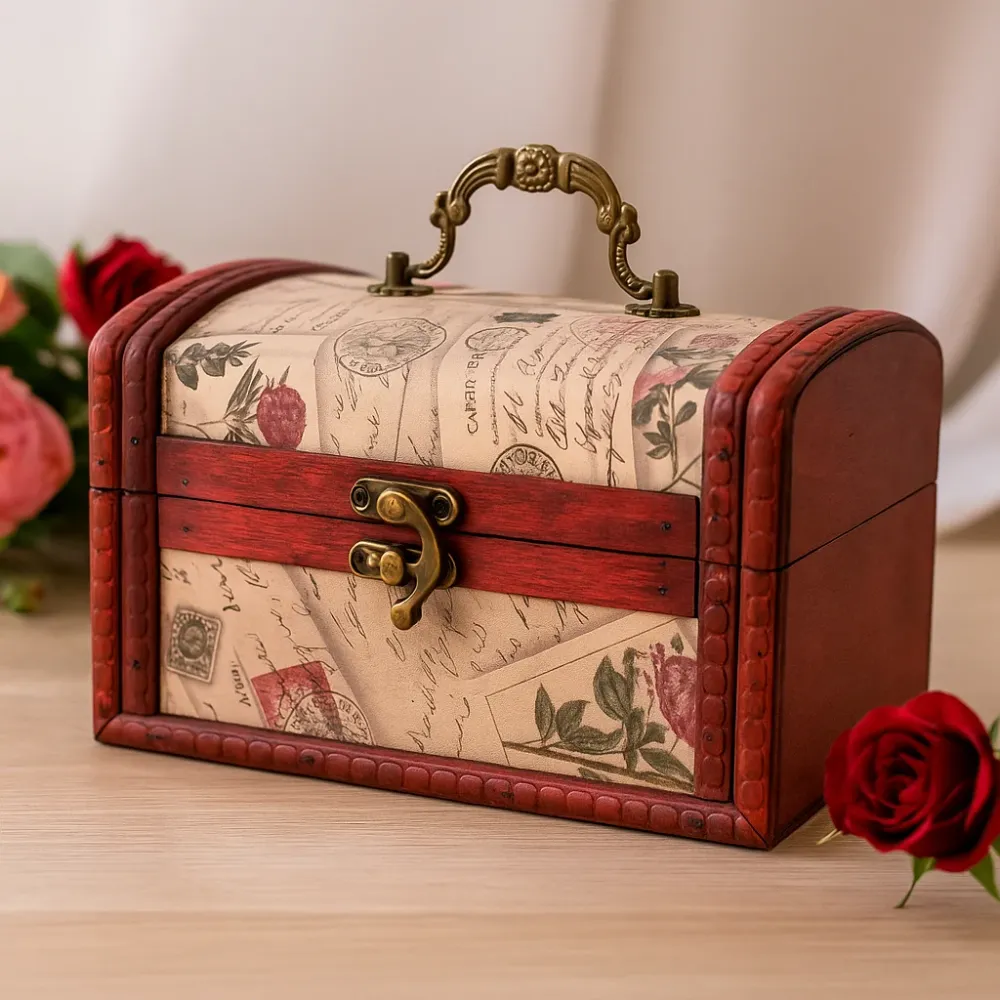Conjunto de 2 Caixas Coloniais – Design Rosa