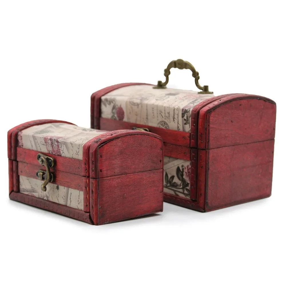 Conjunto de 2 Caixas Coloniais – Design Rosa