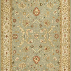 Corredor Tapete de lã - 270 x 90 cm - verde menta