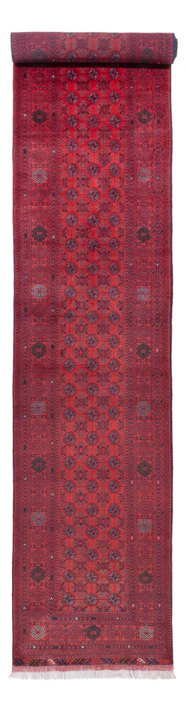 Corredor Tapete afegão - Bukhara - 479 x 89 cm - vermelho