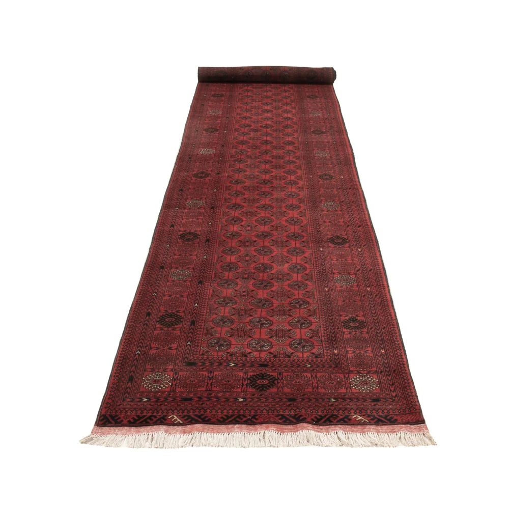 Corredor Tapete afegão - Bukhara - 479 x 89 cm - vermelho