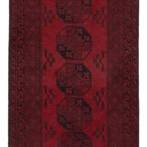 Corredor Tapete afegão - Filpa - 187 x 95 cm - vermelho escuro