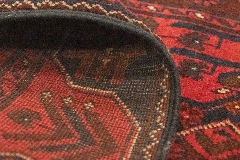 Corredor Tapete afegão - Kunduz - 295 x 75 cm - vermelho
