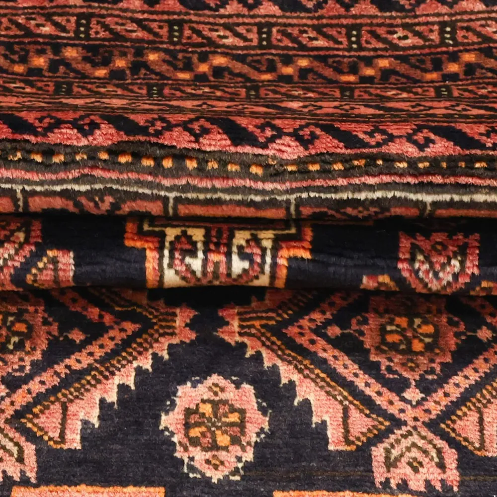 Corredor Tapete Baluch - 186 x 101 cm - castanho escuro
