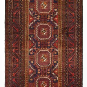 Corredor Tapete Baluch - 188 x 101 cm - vermelho escuro
