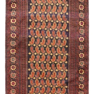 Corredor Tapete Baluch - 190 x 98 cm - vermelho escuro