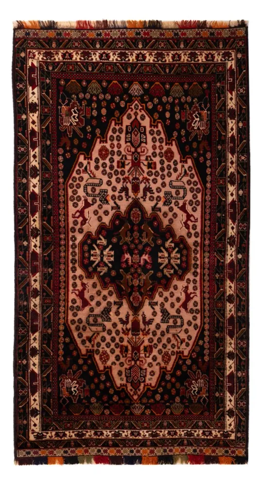 Corredor Tapete Baluch - 193 x 110 cm - vermelho claro