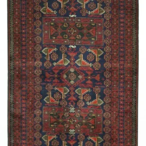 Corredor Tapete Baluch - 194 x 101 cm - vermelho escuro