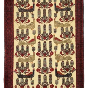 Corredor Tapete Baluch - 196 x 109 cm - bege