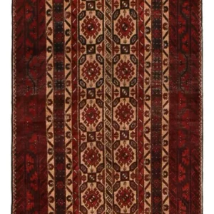 Corredor Tapete Baluch - 196 x 96 cm - vermelho escuro