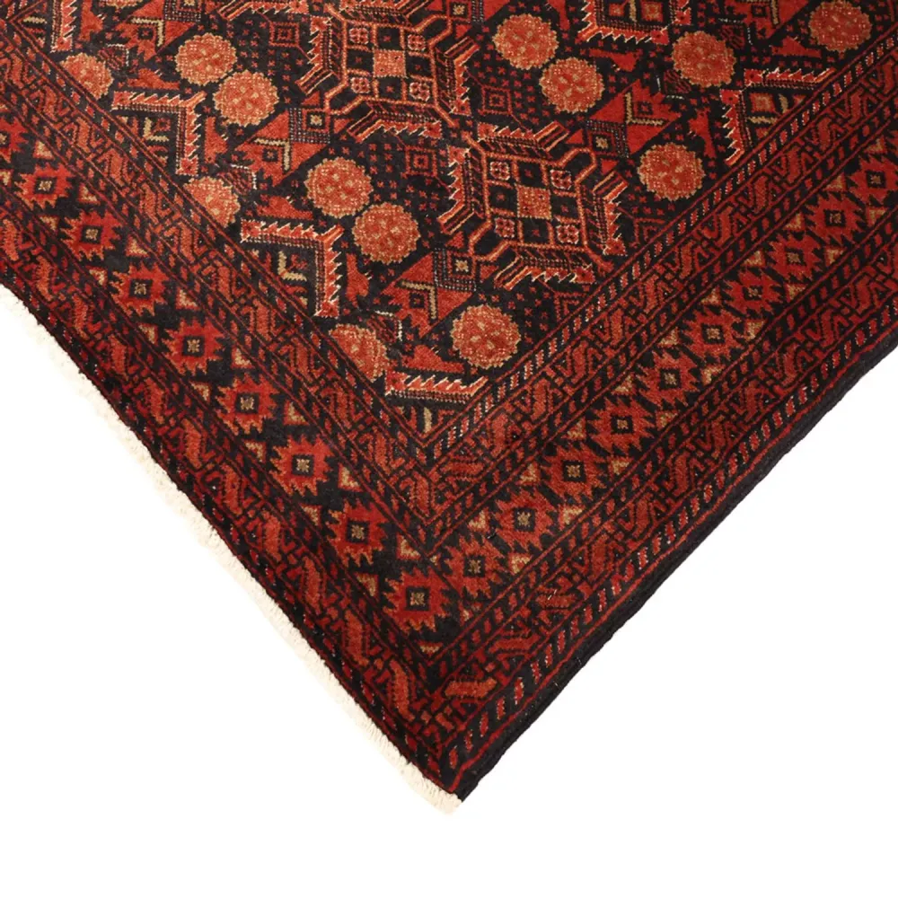 Corredor Tapete Baluch - 198 x 102 cm - vermelho escuro