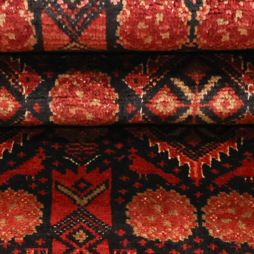 Corredor Tapete Baluch - 198 x 102 cm - vermelho escuro