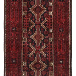 Corredor Tapete Baluch - 199 x 100 cm - vermelho escuro