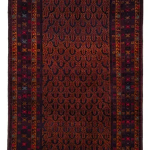 Corredor Tapete Baluch - 200 x 114 cm - vermelho escuro