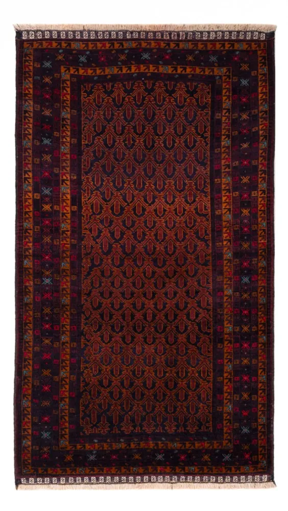 Corredor Tapete Baluch - 200 x 114 cm - vermelho escuro