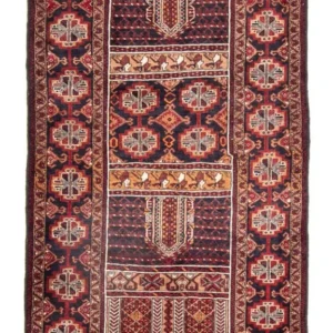 Corredor Tapete Baluch - 201 x 111 cm - multicolorido