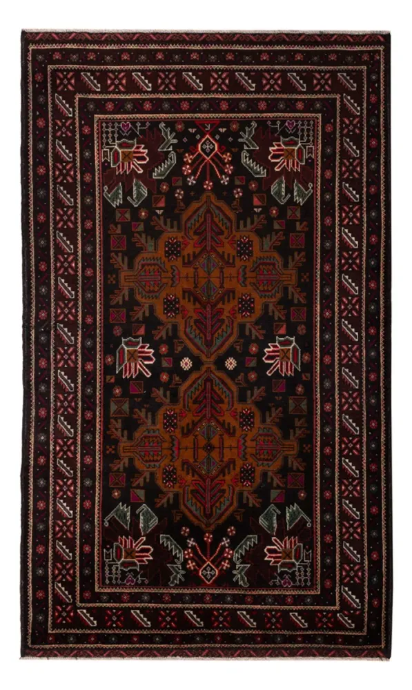 Corredor Tapete Baluch - 201 x 114 cm - vermelho escuro