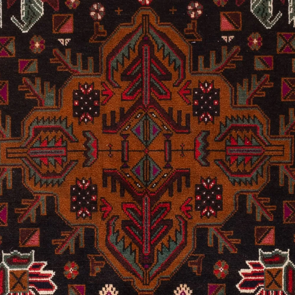 Corredor Tapete Baluch - 201 x 114 cm - vermelho escuro