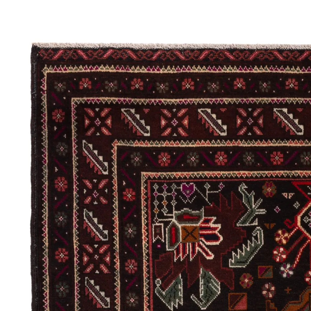 Corredor Tapete Baluch - 201 x 114 cm - vermelho escuro