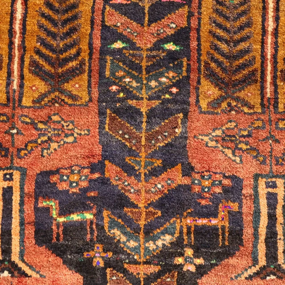 Corredor Tapete Baluch - 212 x 106 cm - vermelho escuro