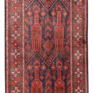 Corredor Tapete Baluch - 292 x 110 cm - vermelho escuro