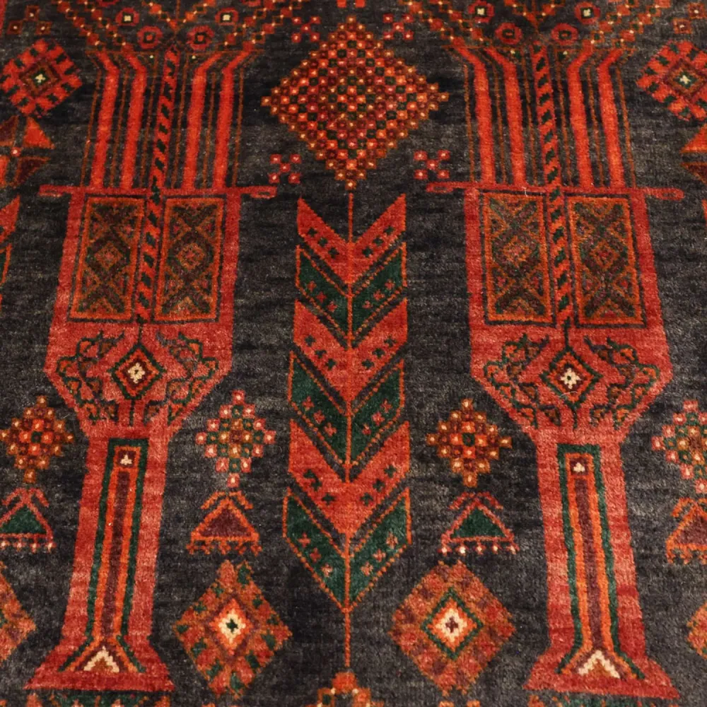 Corredor Tapete Baluch - 292 x 110 cm - vermelho escuro
