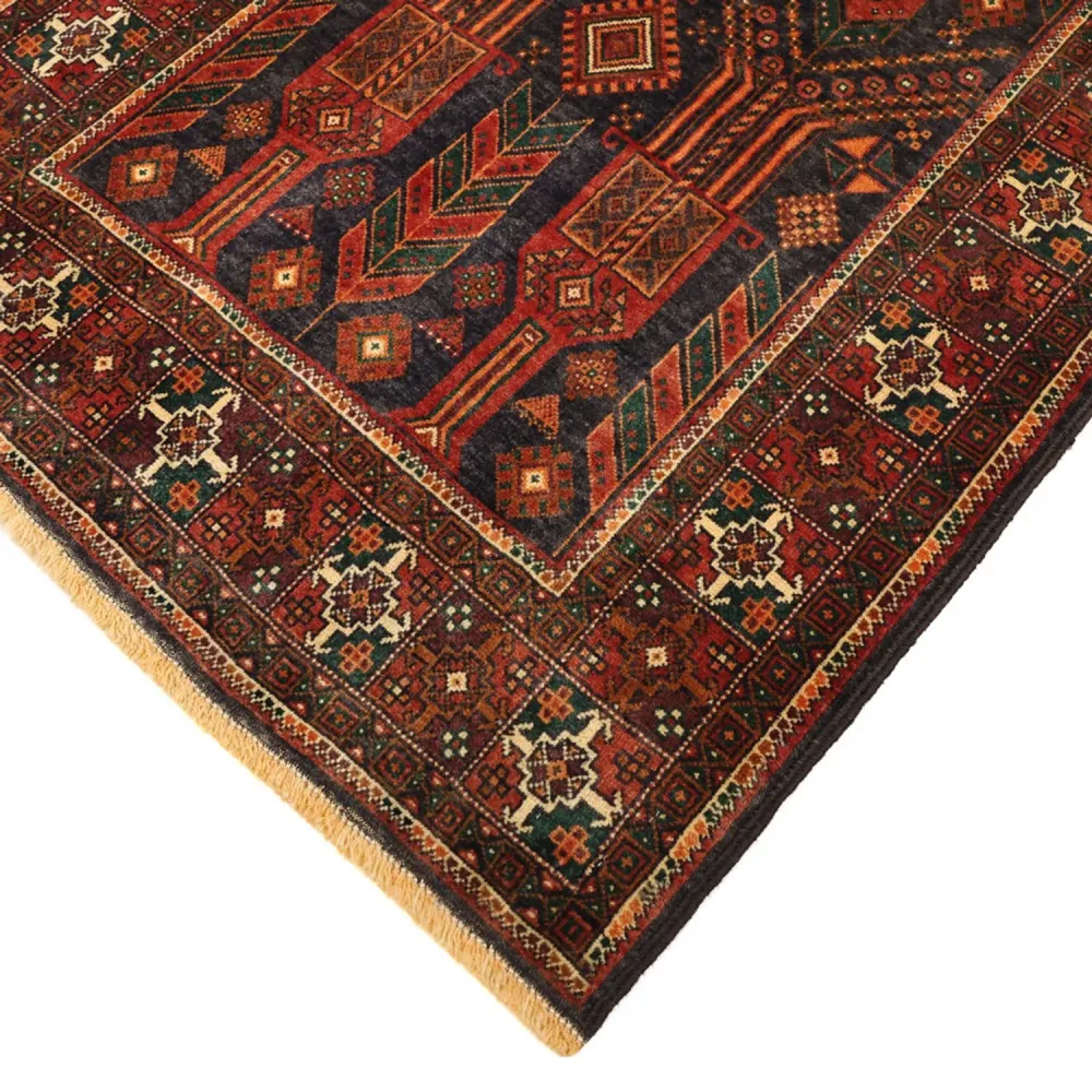 Corredor Tapete Baluch - 292 x 110 cm - vermelho escuro