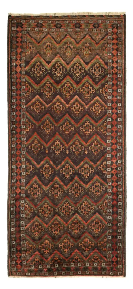 Corredor Tapete Baluch - 294 x 141 cm - bege escuro