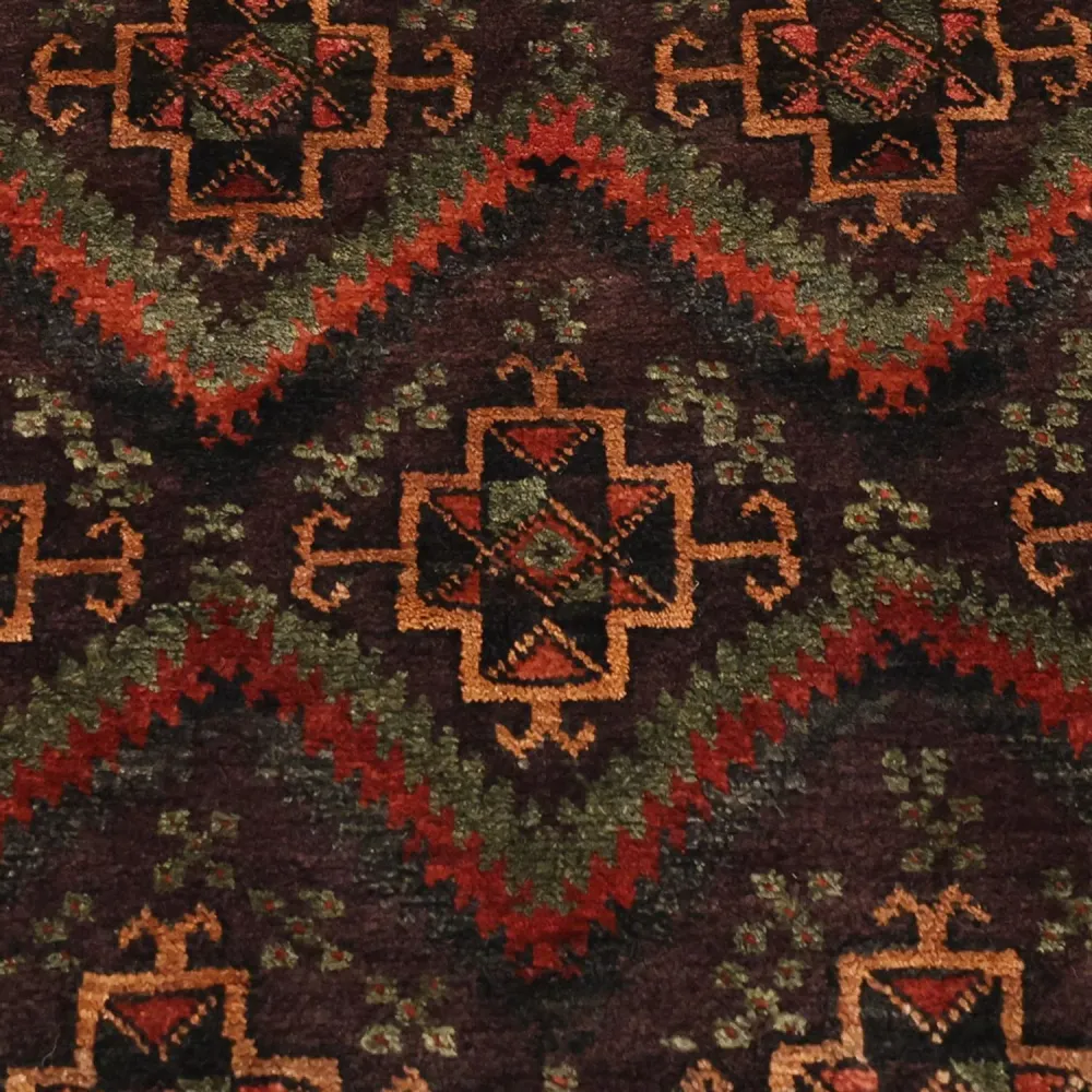 Corredor Tapete Baluch - 294 x 141 cm - bege escuro
