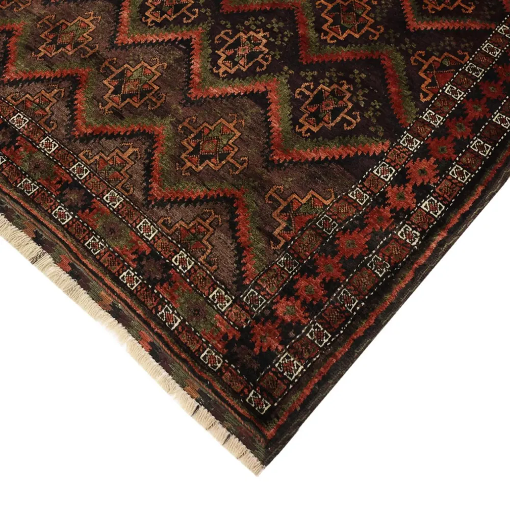 Corredor Tapete Baluch - 294 x 141 cm - bege escuro