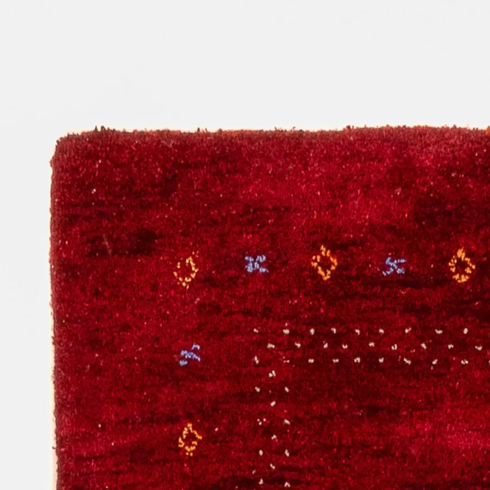Corredor Tapete Gabbeh - Indus - 300 x 80 cm - vermelho