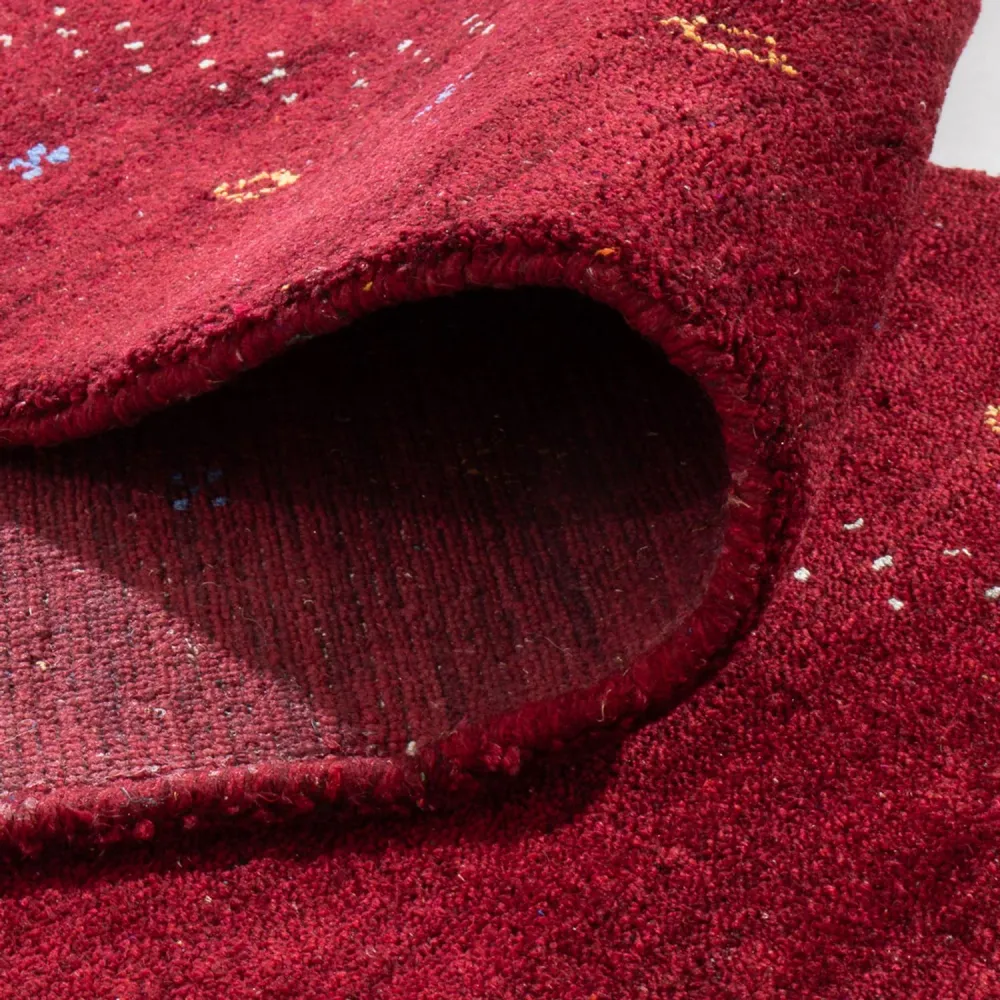 Corredor Tapete Gabbeh - Indus - 300 x 80 cm - vermelho