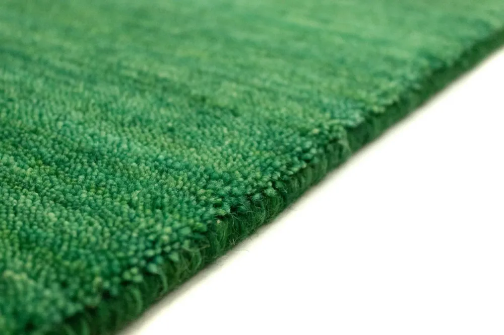Corredor Tapete Gabbeh - Indus - 400 x 80 cm - verde escuro