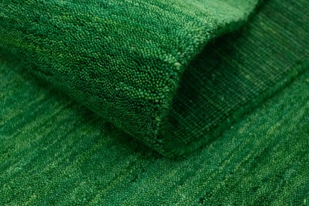 Corredor Tapete Gabbeh - Indus - 400 x 80 cm - verde escuro